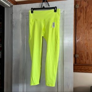 💛 Neon Yellow Leggings w/ Pockets 💛